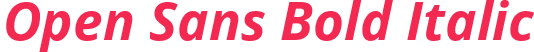 Open Sans Bold Italic